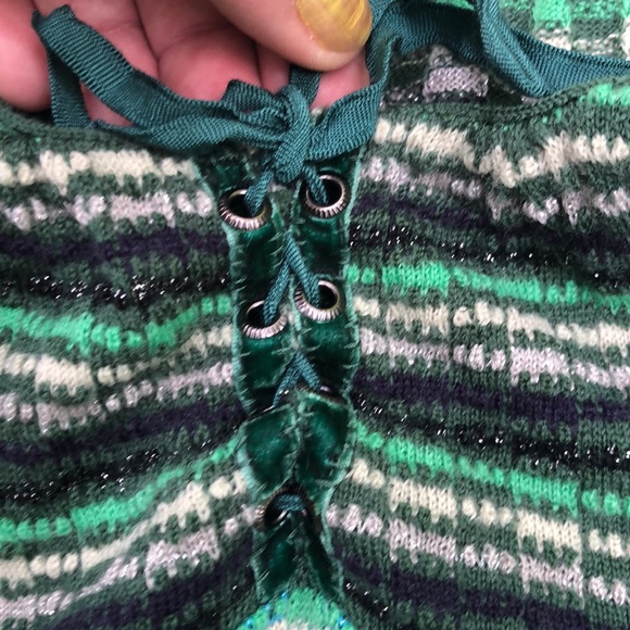 Free people Green striped crochet bubble dress - Picture 5 of 10